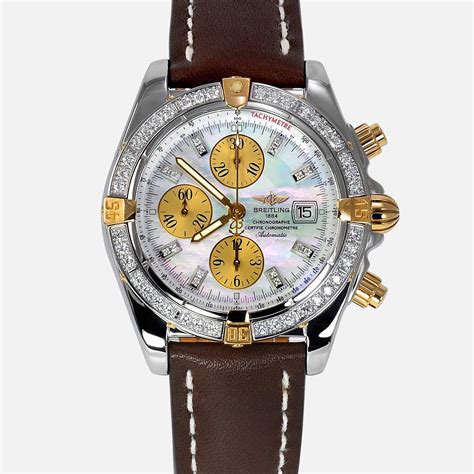 breitling chronomat evolution watch|breitling chronomat evolution diamond bezel.